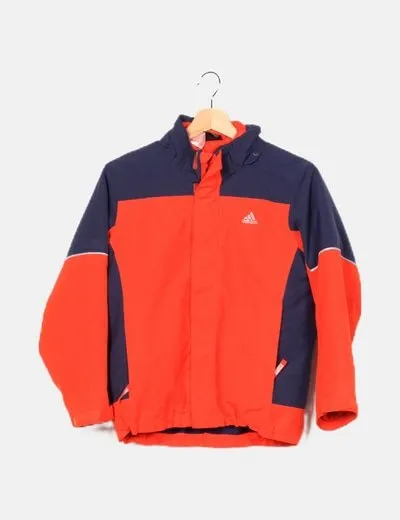 Adidas Chaqueta impermeable roja