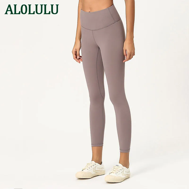 AL0LULU, mallas de Yoga para mujer, mallas de realce para gimnasio, mallas de cintura alta, mallas elásticas sin costuras para m