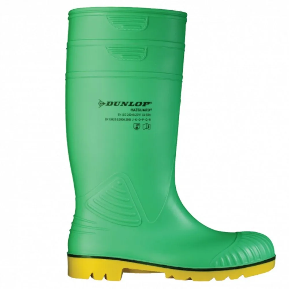 Bota de agua Dunlop Acifort Hazguard Full Safety S5 SRA verde