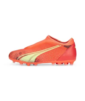 Botas de fútbol Puma Ultra Match LL MG verde Infantil