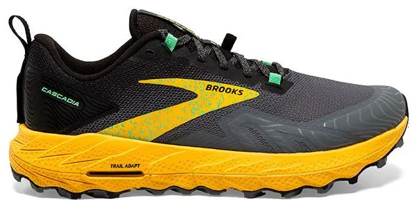 Brooks Running Brooks Cascadia 17 Gris Amarillo Zapatillas de Trail para Hombre