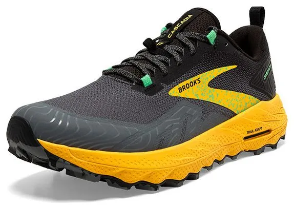 Brooks Running Brooks Cascadia 17 Gris Amarillo Zapatillas de Trail para Hombre