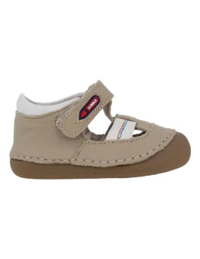 Bubble Kids - Sandalia Piel flexible velcro Beige