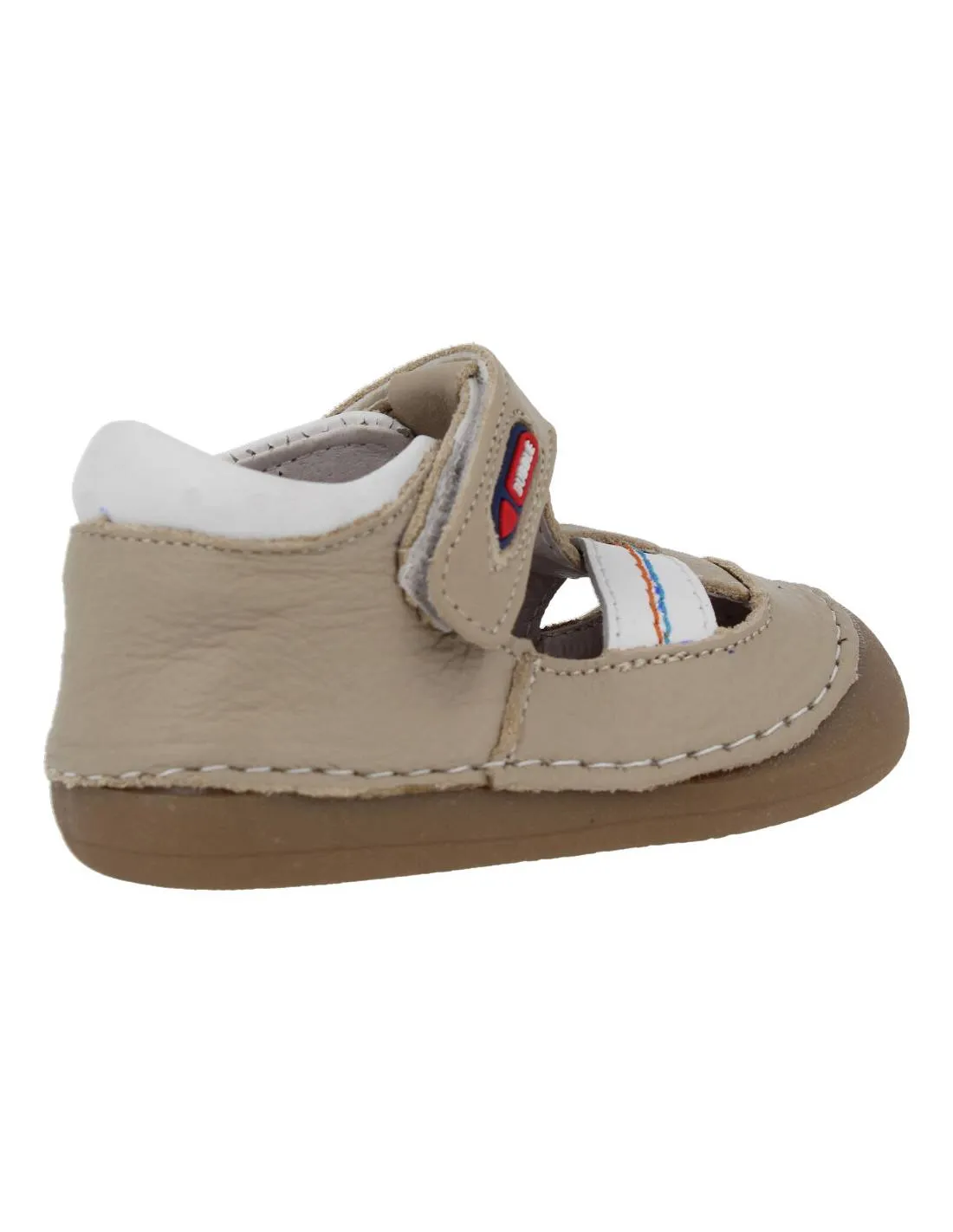 Bubble Kids - Sandalia Piel flexible velcro Beige