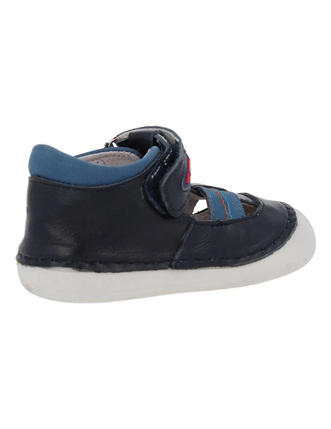 Bubble Kids - Sandalia Piel flexible velcro Marino