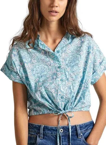 Camisa Pepe Jeans Mer Azul Para Mujer