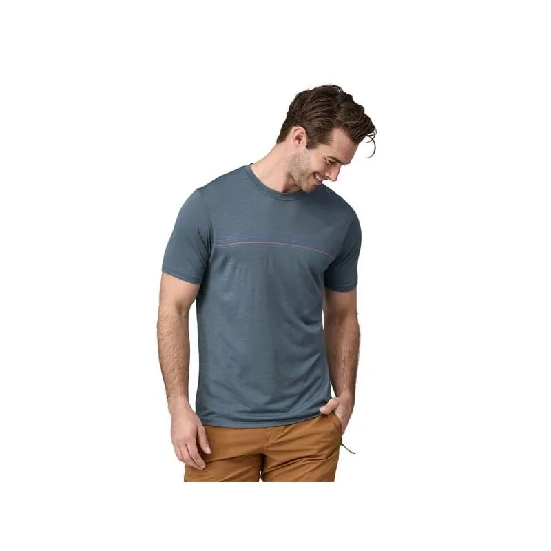 Camiseta Patagonia Men's Cool Merino Graphic (Fitz Roy Fader : Utility Blue)