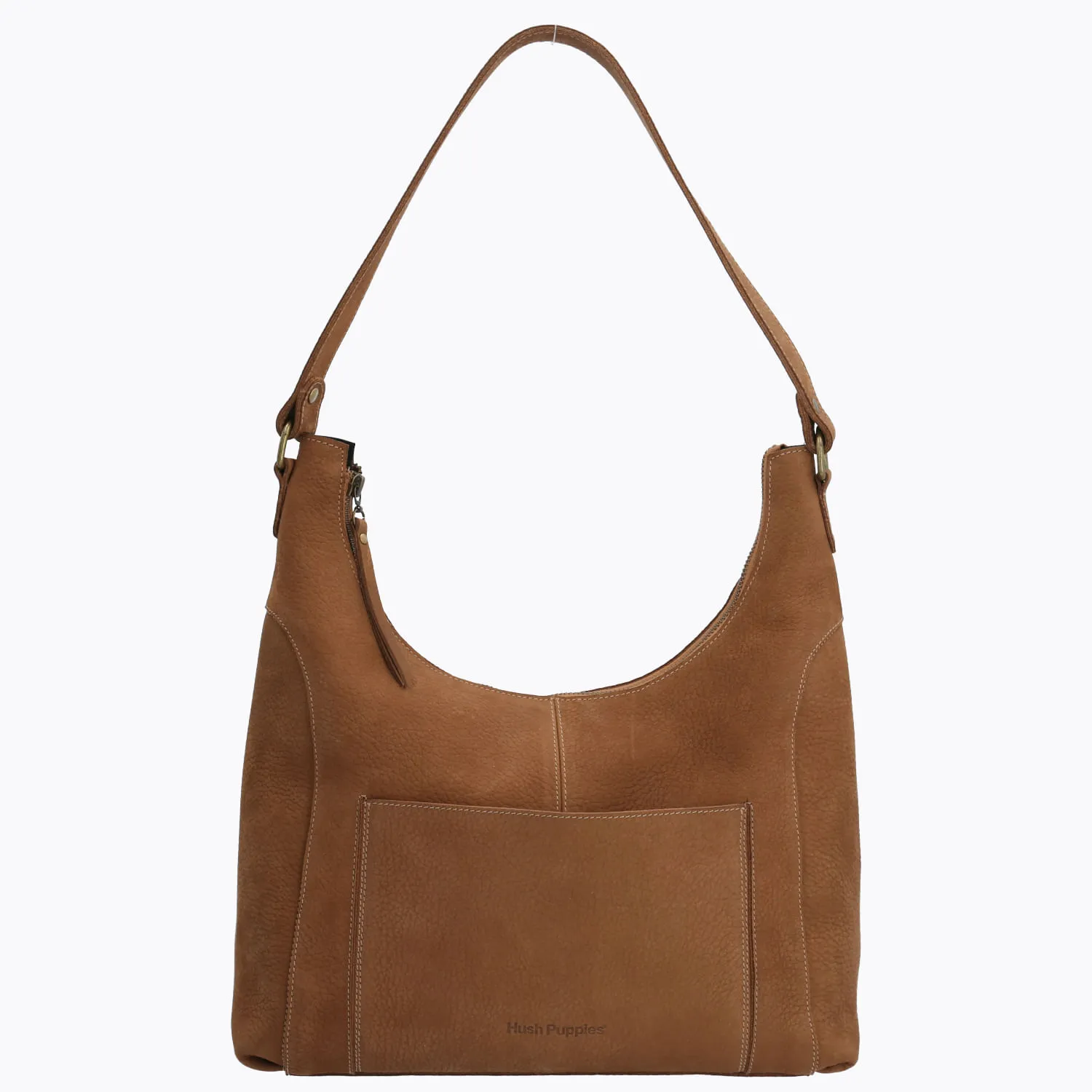 Cartera Cuero Mujer Billie Hobo Café Hush Puppies