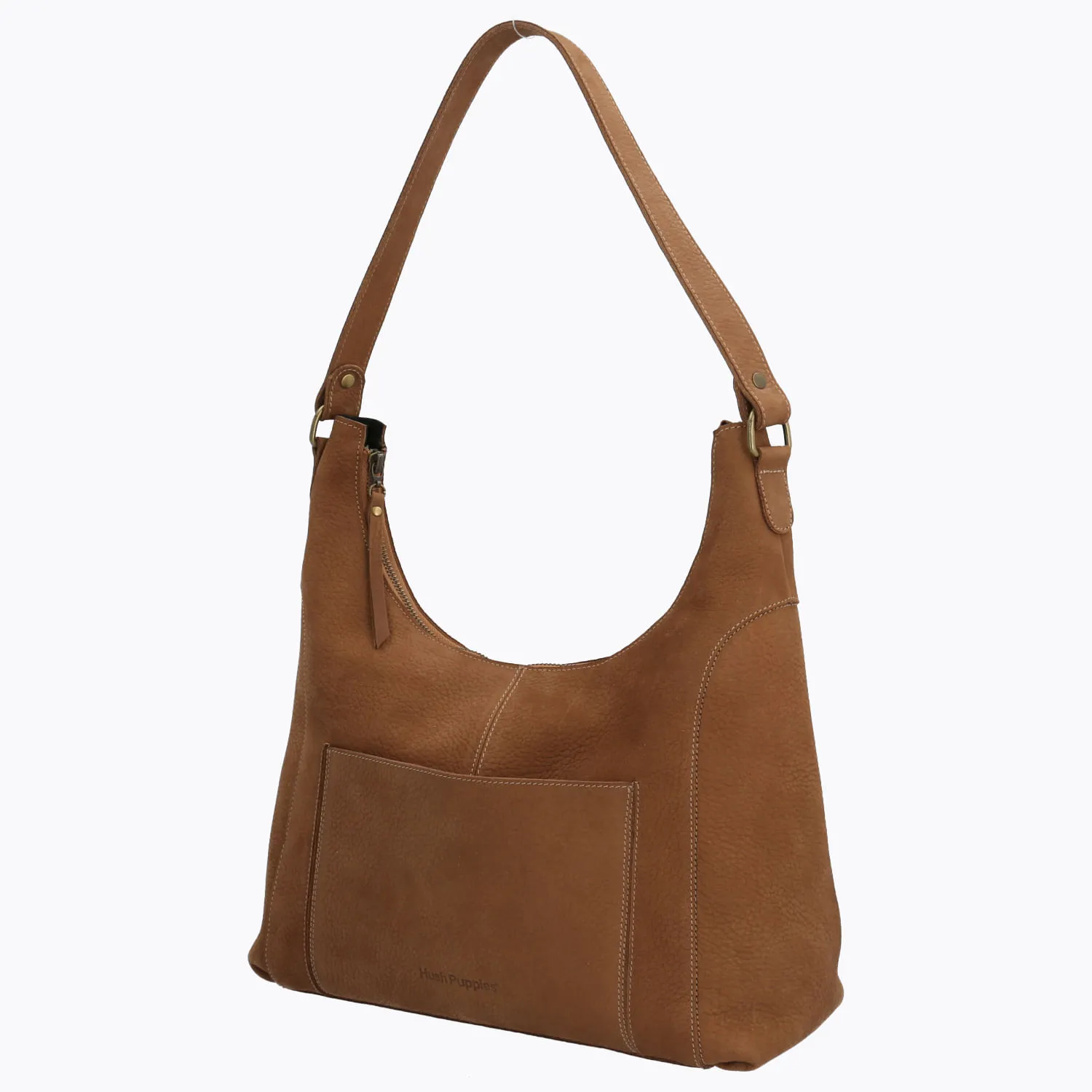 Cartera Cuero Mujer Billie Hobo Café Hush Puppies