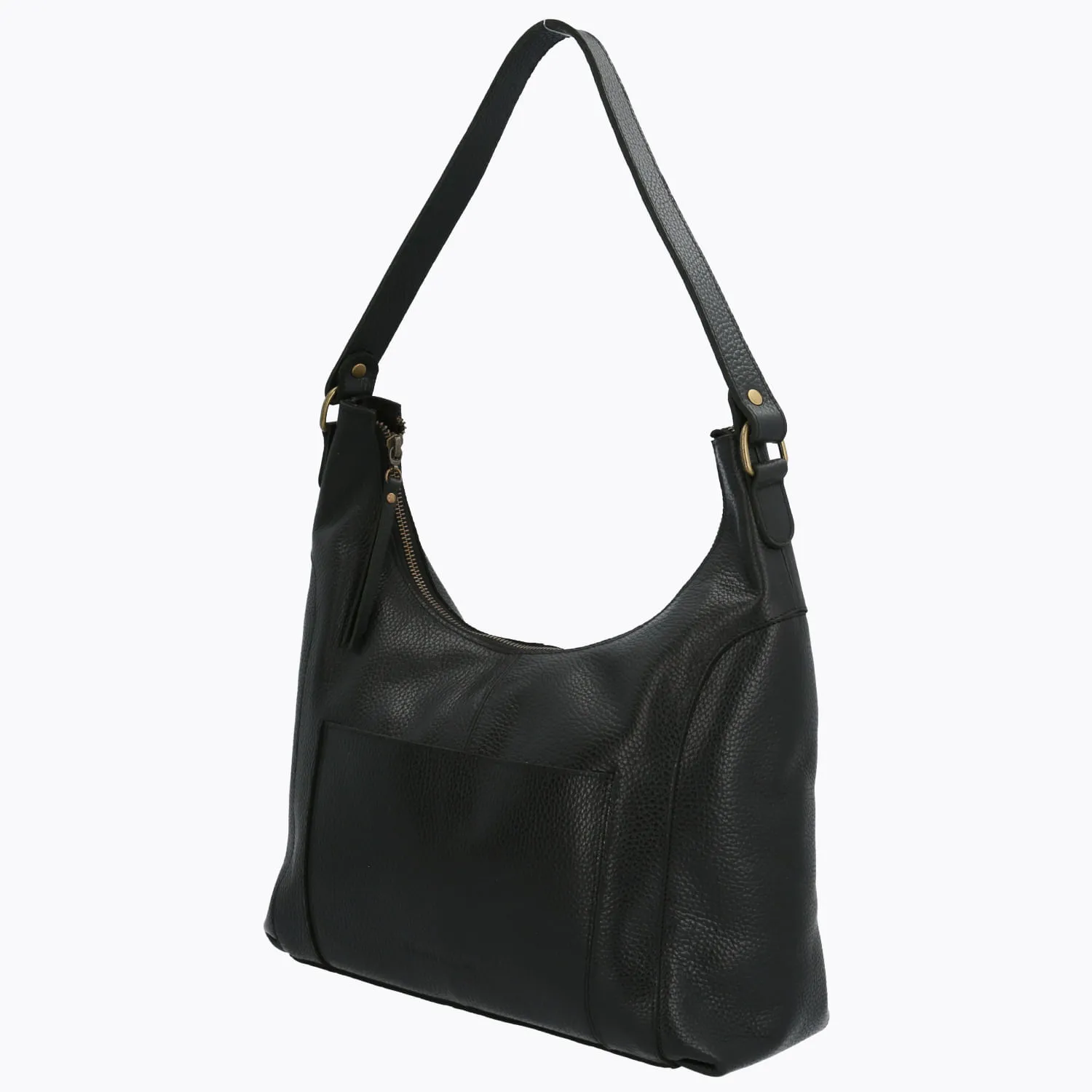 Cartera Cuero Mujer Billie Hobo Negro Hush Puppies