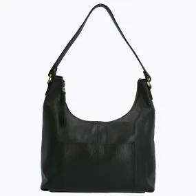 Cartera Cuero Mujer Billie Hobo Negro Hush Puppies