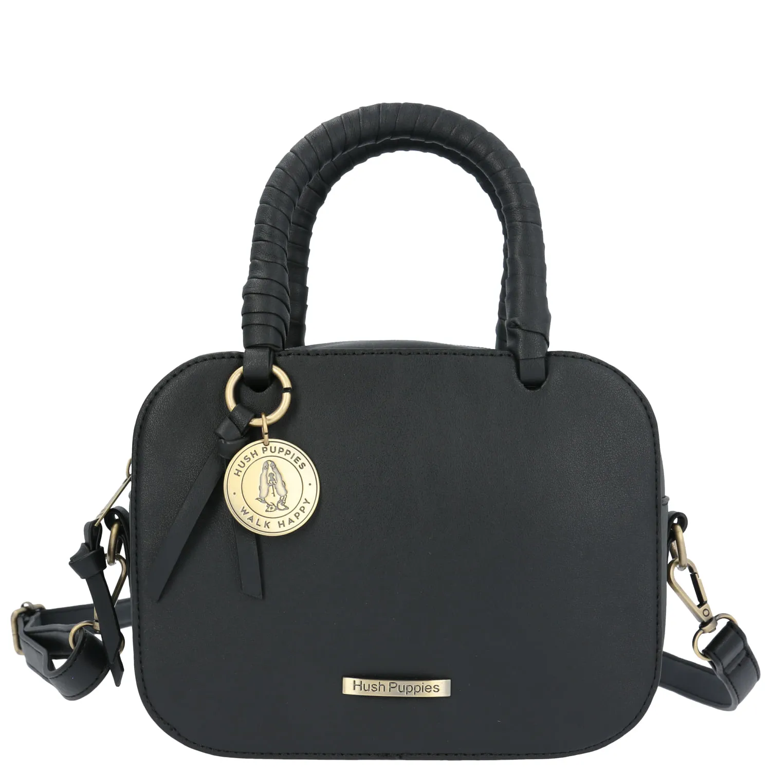 Cartera Ecocuero Mujer Mabby Cross Negro Hush Puppies