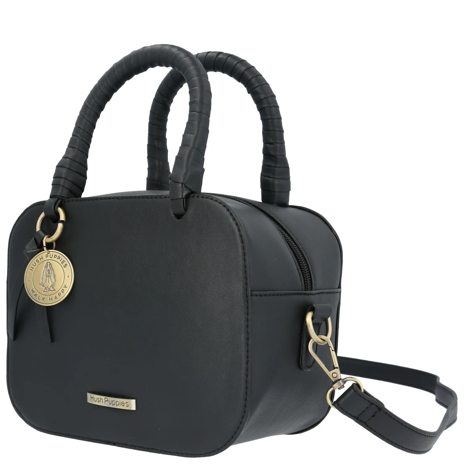 Cartera Ecocuero Mujer Mabby Cross Negro Hush Puppies