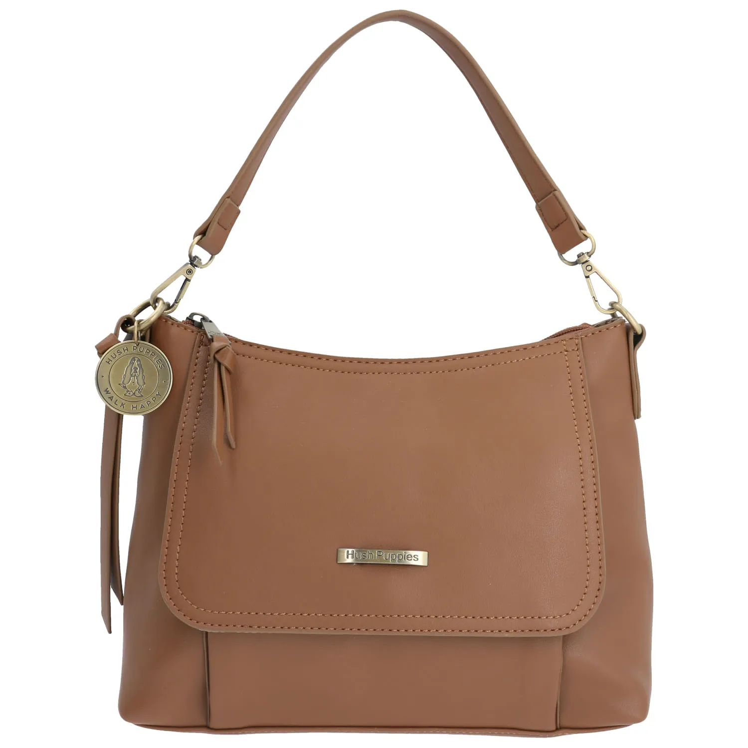 Cartera Ecocuero Mujer Muphel Hobo Café Hush Puppies