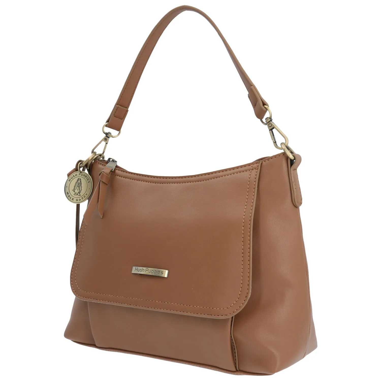 Cartera Ecocuero Mujer Muphel Hobo Café Hush Puppies