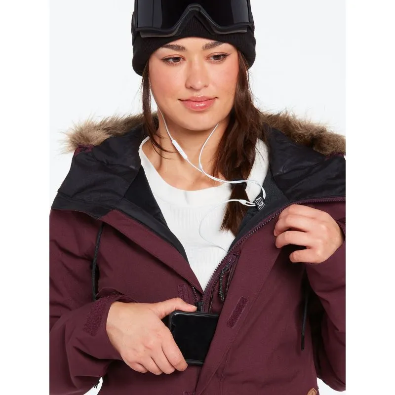 Chaqueta de esquí Volcom Shadow Ins (MERLOT) para mujer