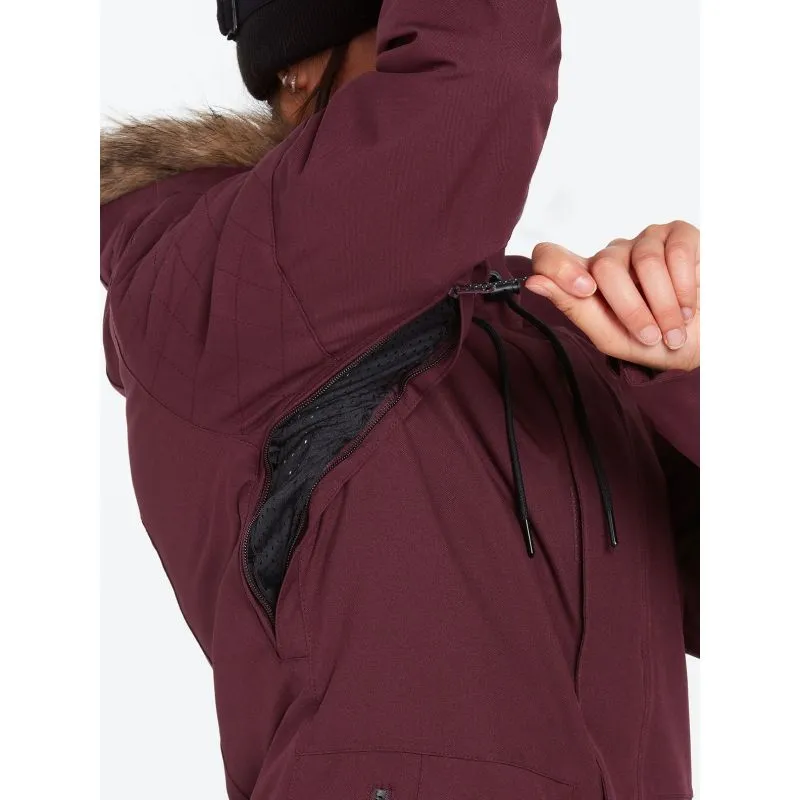 Chaqueta de esquí Volcom Shadow Ins (MERLOT) para mujer