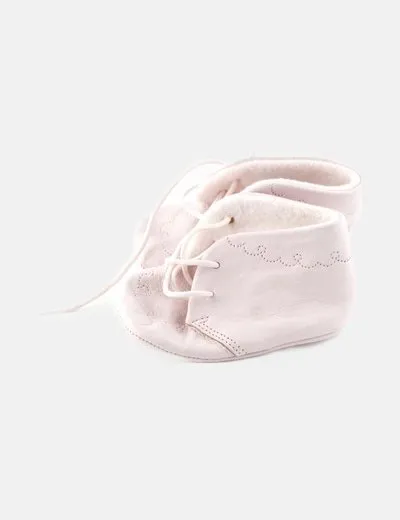 CUQUITO Bota rosa cordones