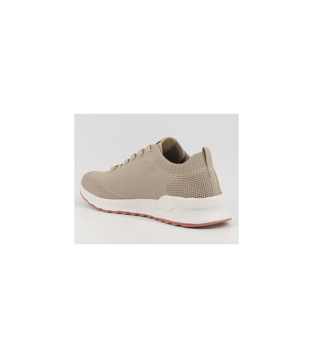 Deportivo con cordones beige