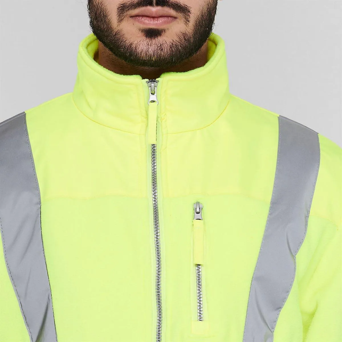 Dunlop Hi Vis Fleece Jacket Mens