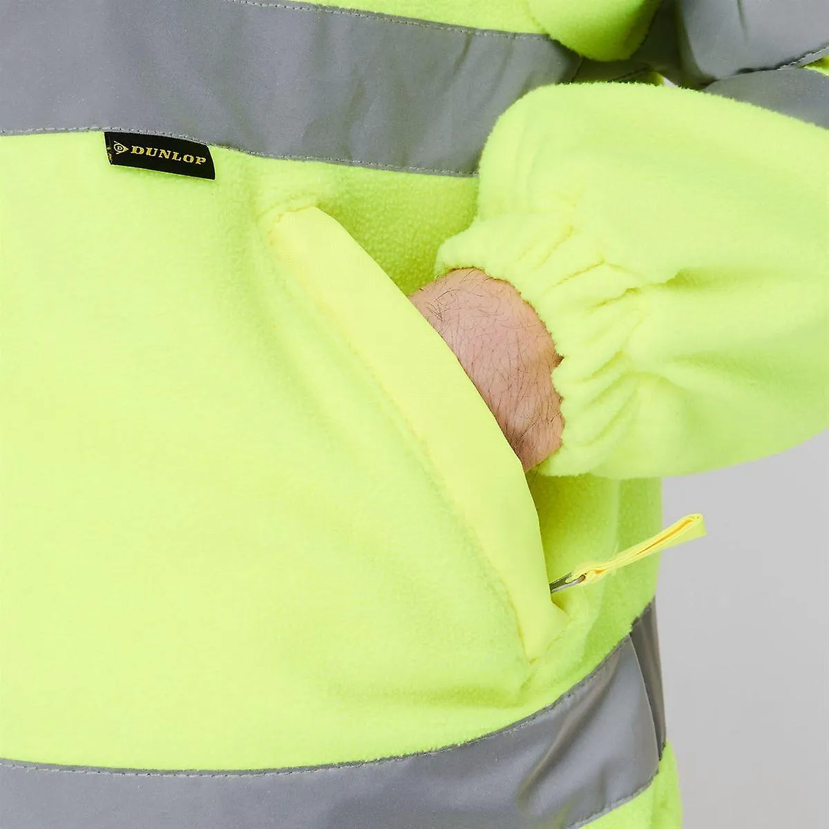 Dunlop Hi Vis Fleece Jacket Mens