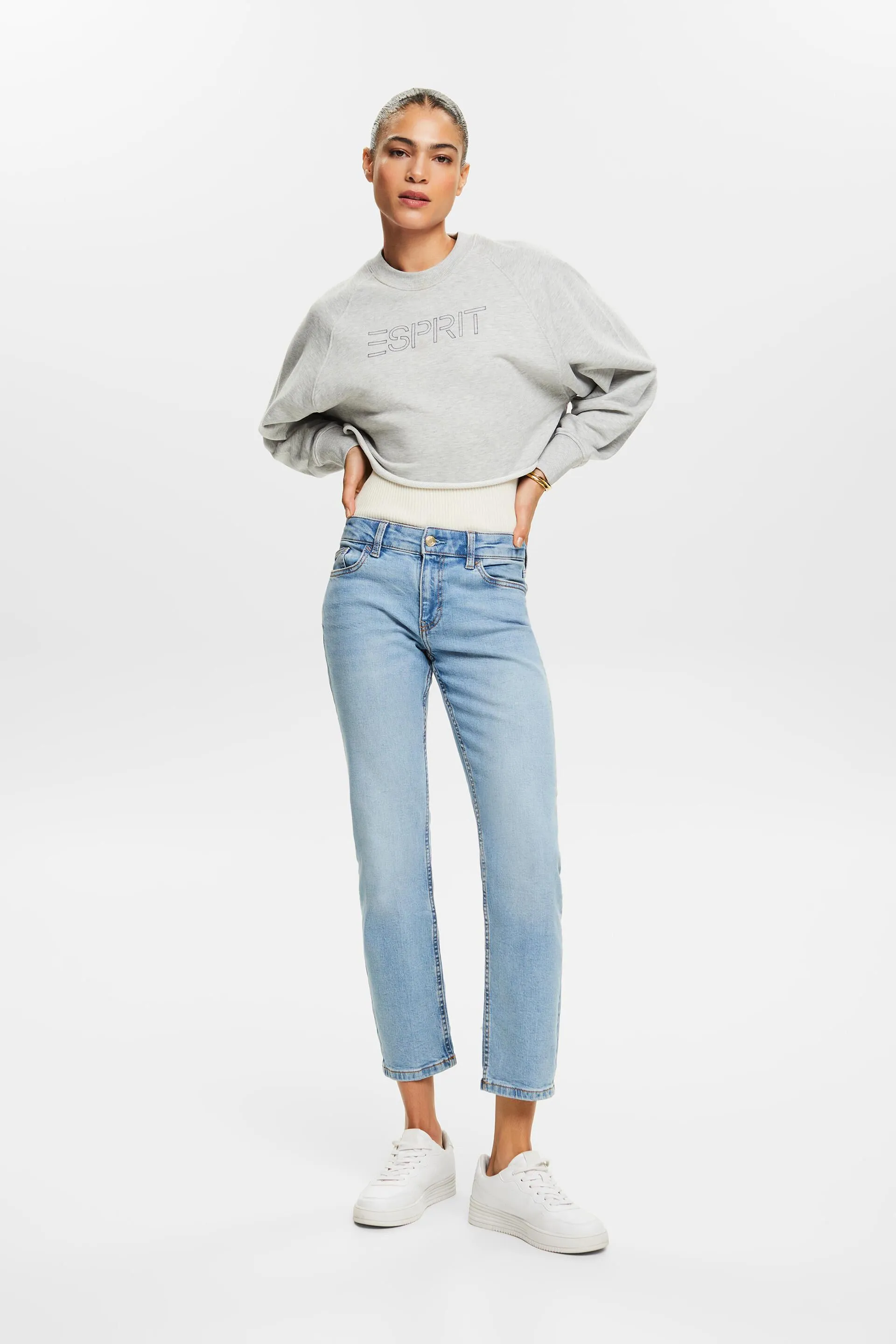 Jeans Mid-Rise Straight Ankle