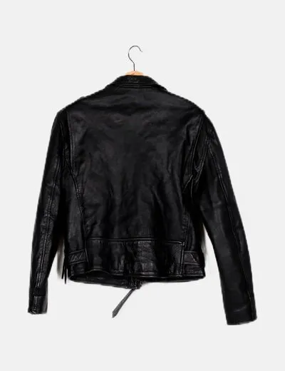 LG Chaqueta biker negra casual