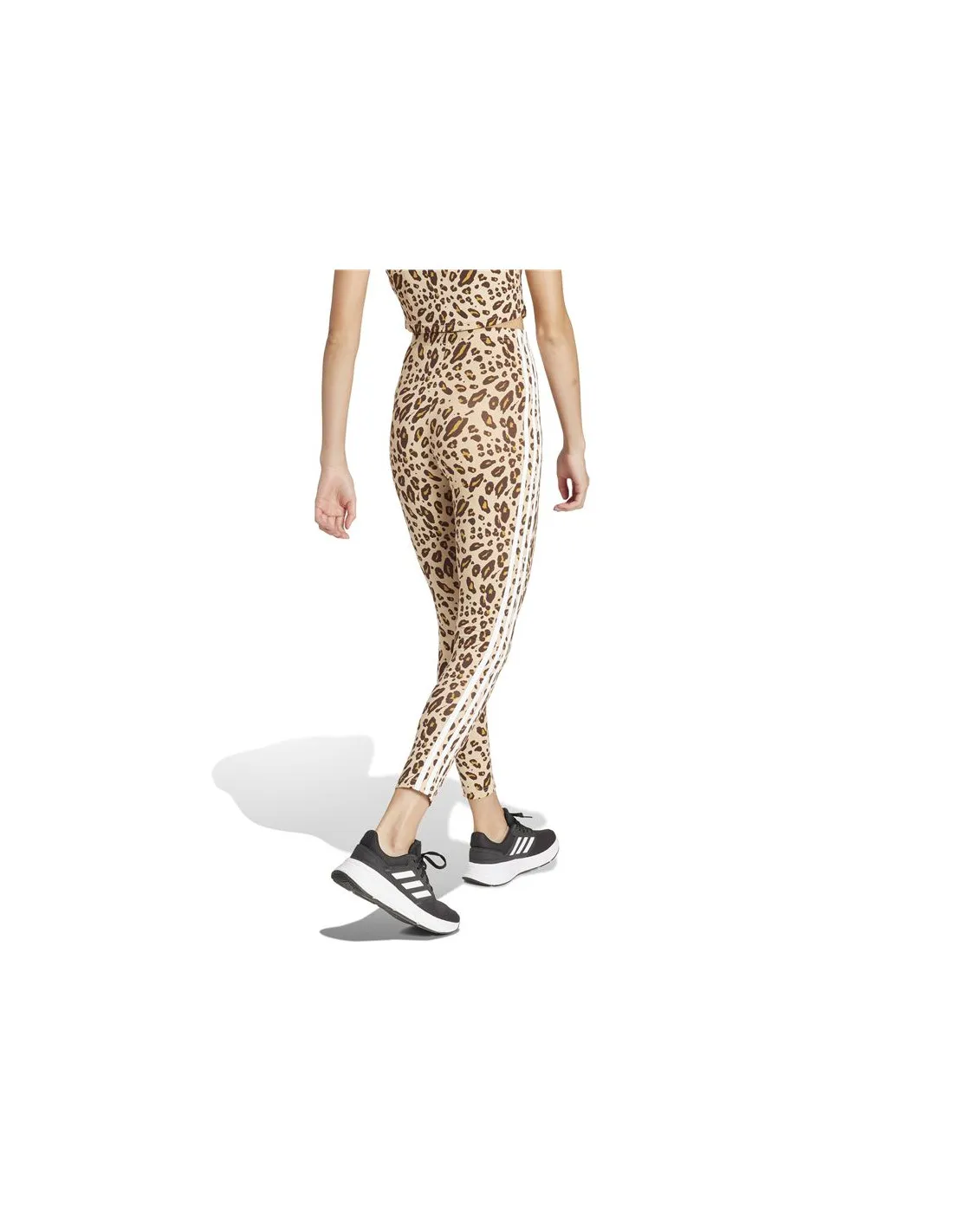 Mallas adidas Animal Print 3 Bandas Mujer Beige