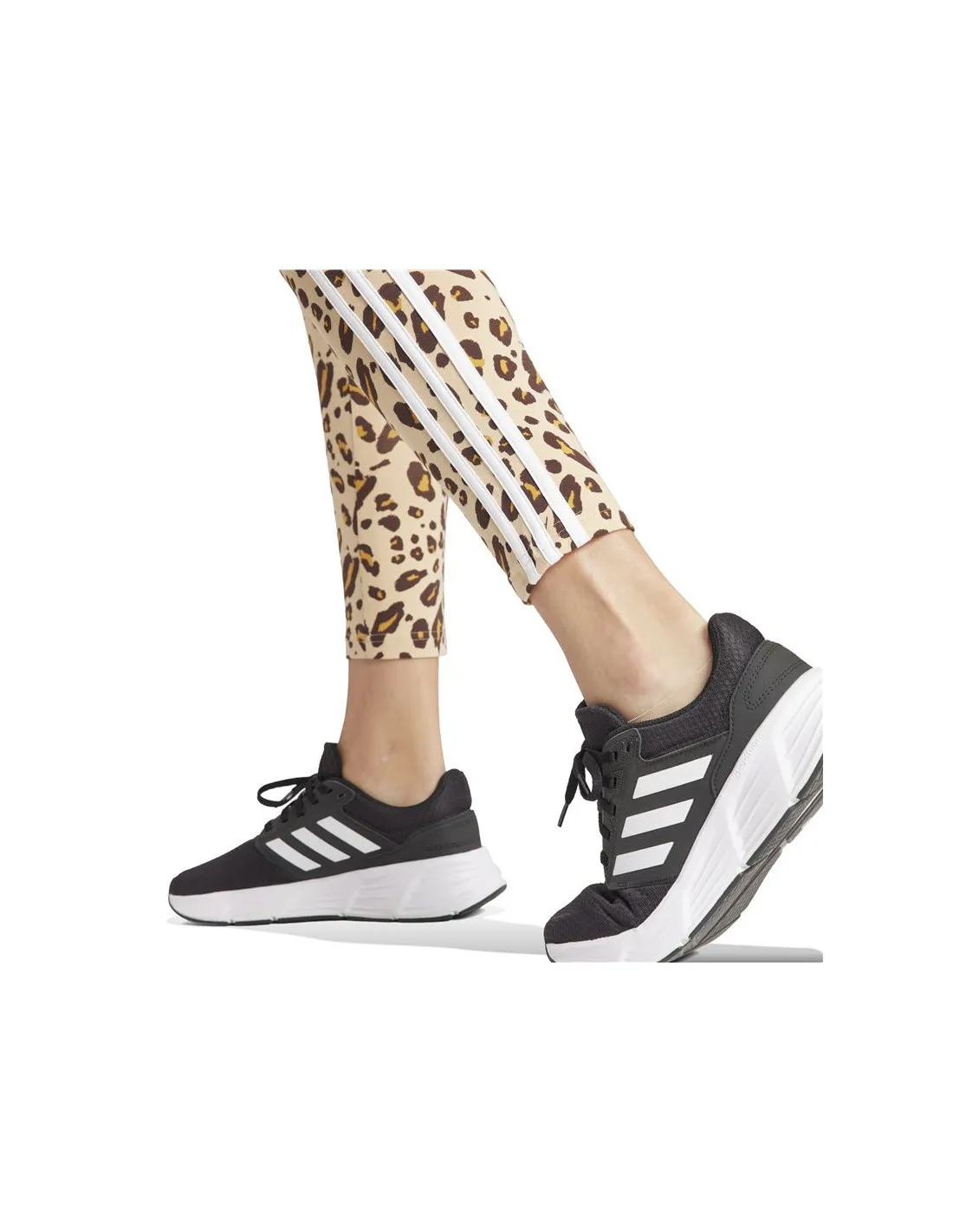 Mallas adidas Animal Print 3 Bandas Mujer Beige