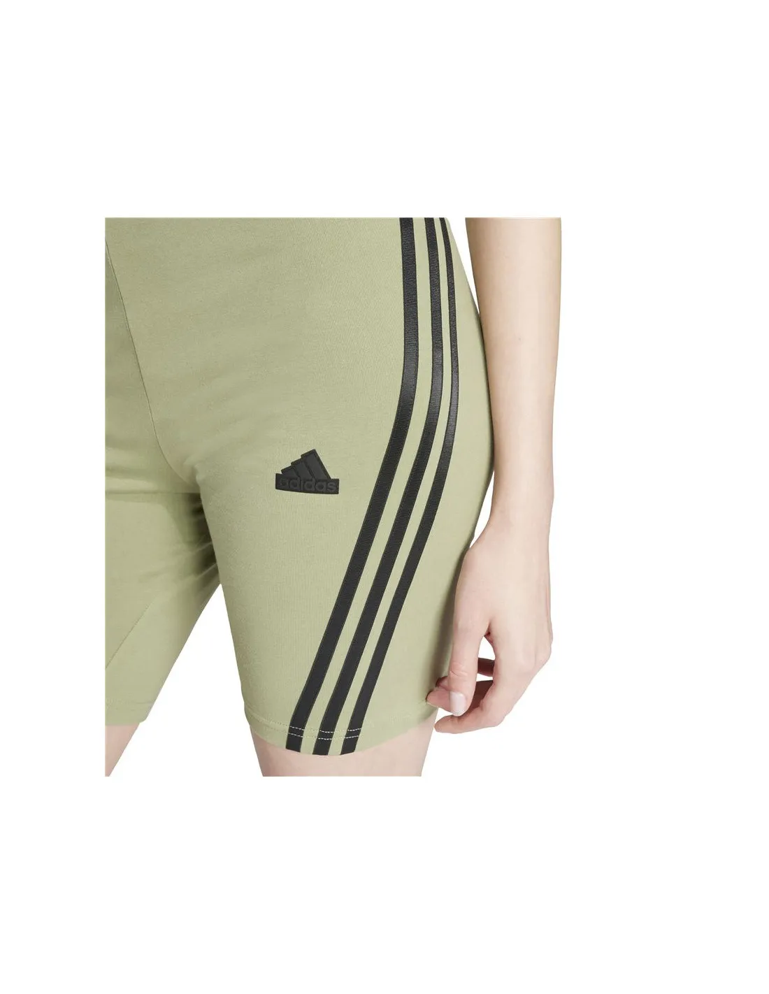 Mallas adidas Future Icons 3 Bandas Biker Short Mujer Verde