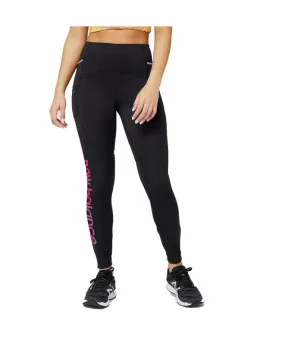 Mallas de Running New Balance Impact Run AT Heat Tight Negro Mujer