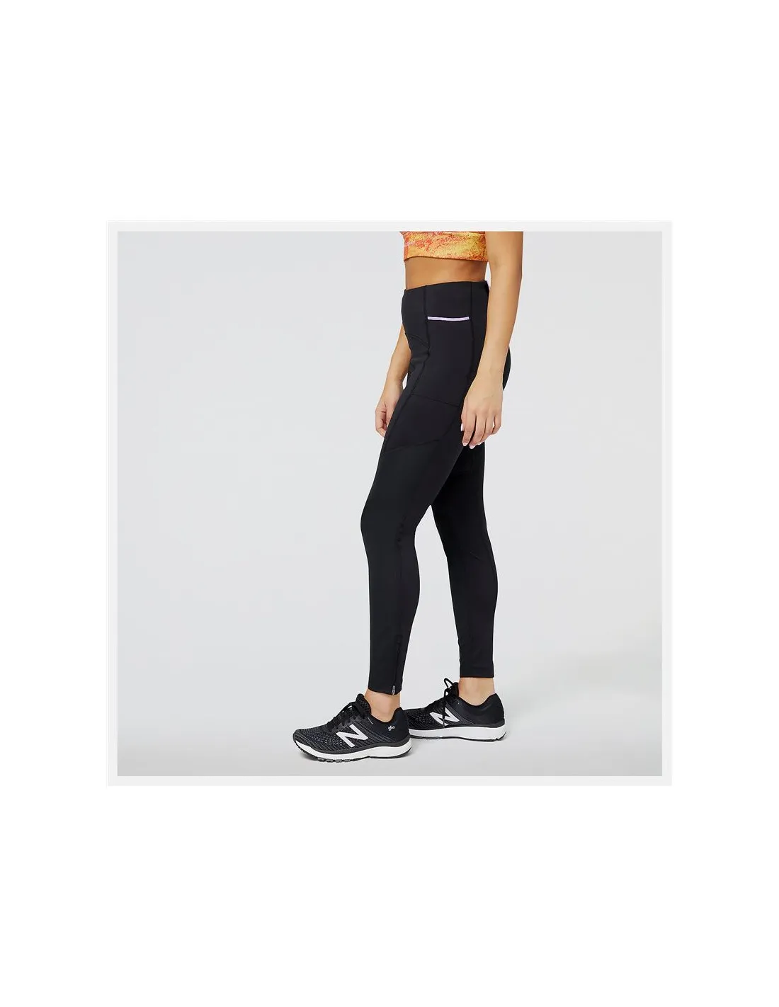 Mallas de Running New Balance Impact Run AT Heat Tight Negro Mujer