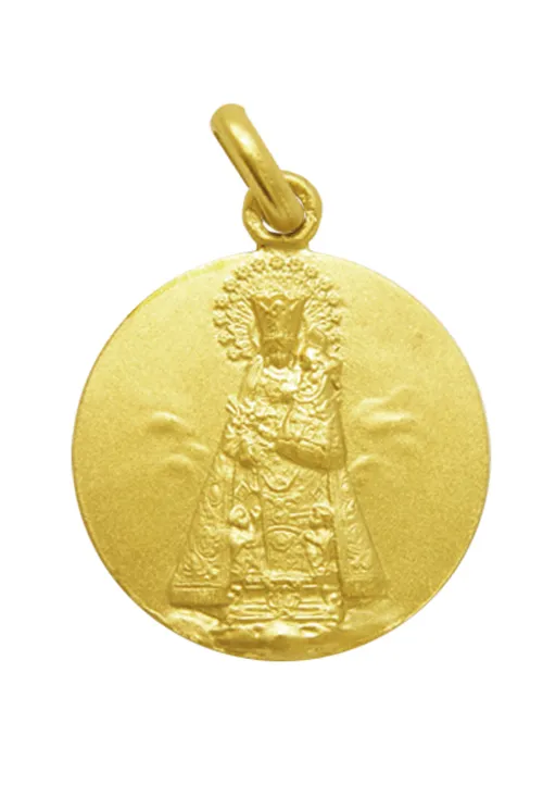 MEDALLA DE ORO DE NUESTRA SEñORA DE LOS DESAMPARADOS BISEL MEDIA CAñA 17 MM 268_M112617C