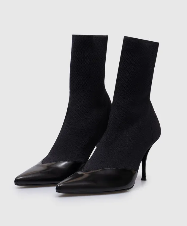 NEOUS Black combined ankle boots