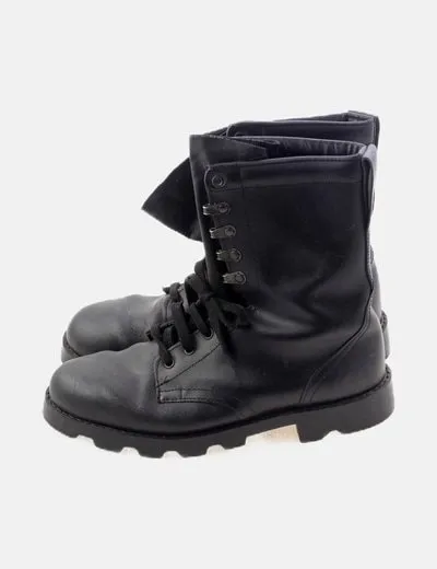 NoName Bota negra cordones