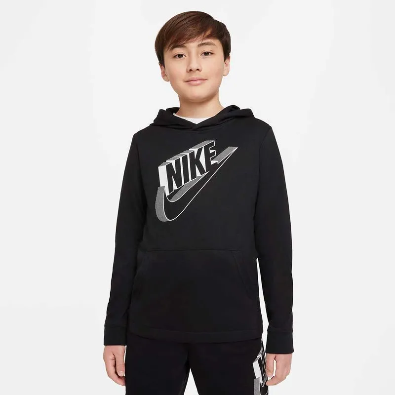 Polera Entrenar Niño Hoodie Po Jsy Hbr Grx