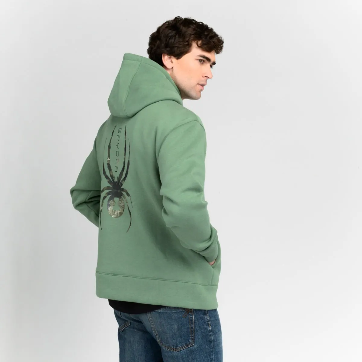 Polerón Entrenamiento Hombre Spyder Hoodie Nordic Verde