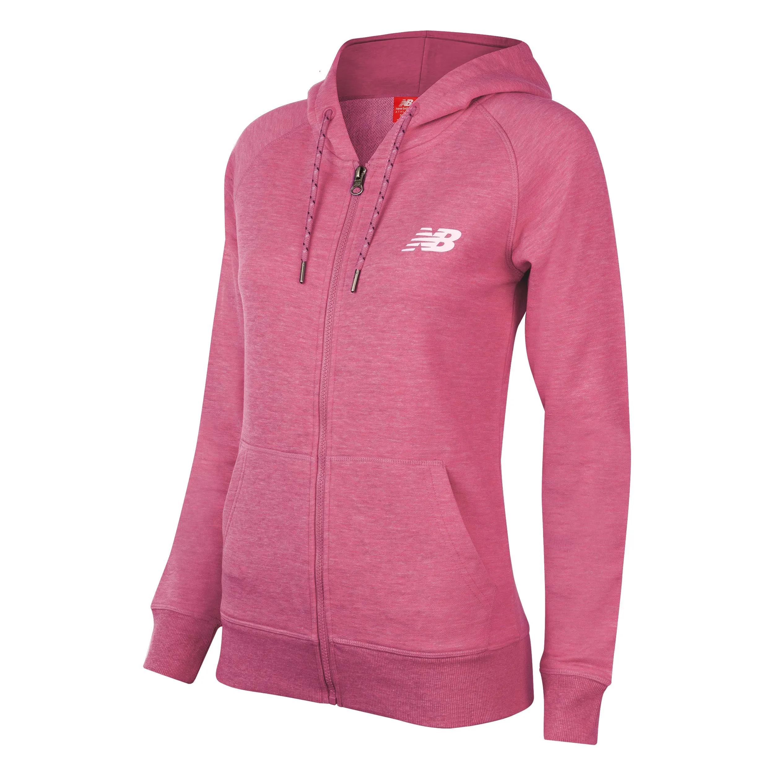 Polerón Mujer New Balance Full Zip Hoodie Rosado