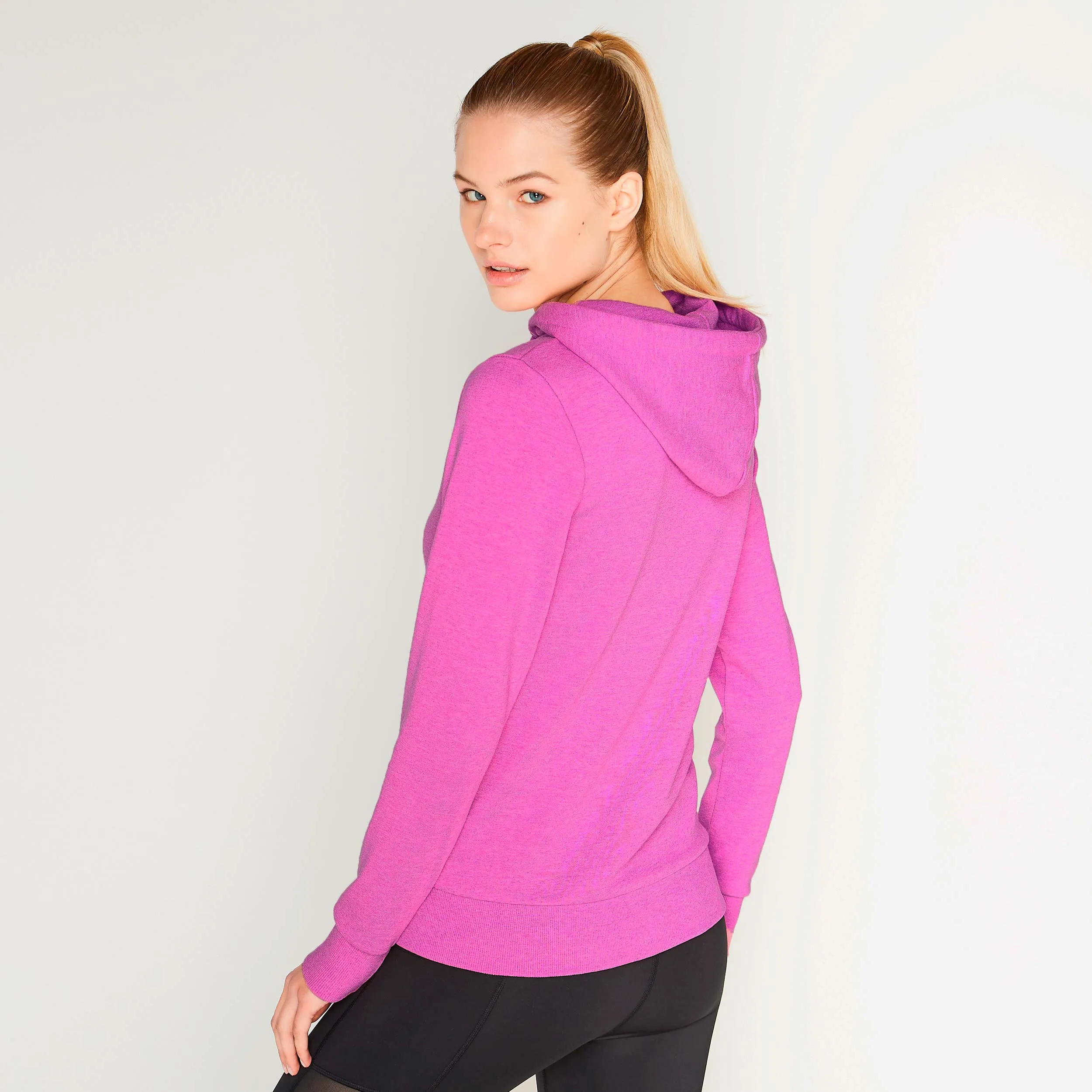 Polerón Mujer New Balance Full Zip Hoodie Rosado