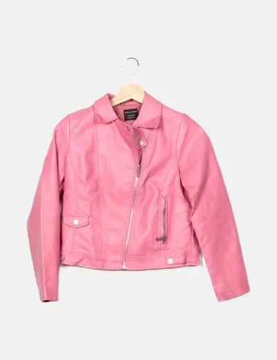 Primark Chaqueta biker rosa básica