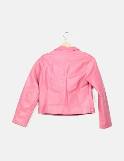 Primark Chaqueta biker rosa básica