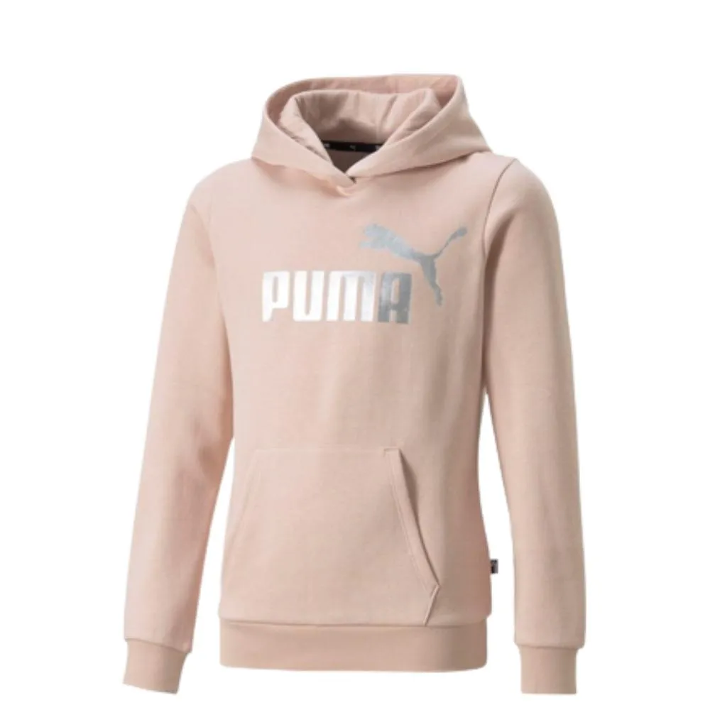 PUMA ESS+ LOGO Hoodie. Sudadera Niña Pink. 670310 47