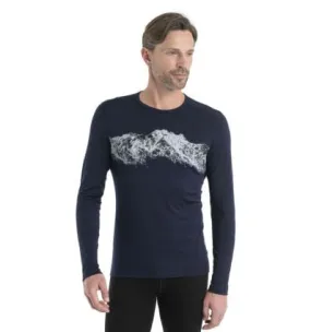 Ropa interior técnica de hombre Icebreaker Merino 200 Oasis LS Crewe (Midnight Navy)