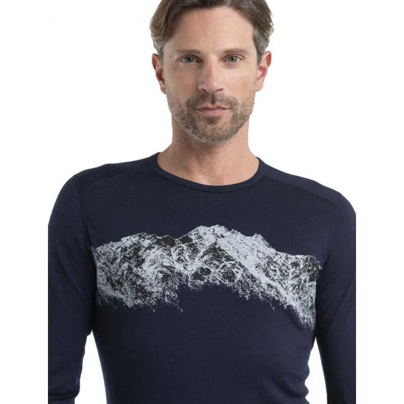 Ropa interior técnica de hombre Icebreaker Merino 200 Oasis LS Crewe (Midnight Navy)