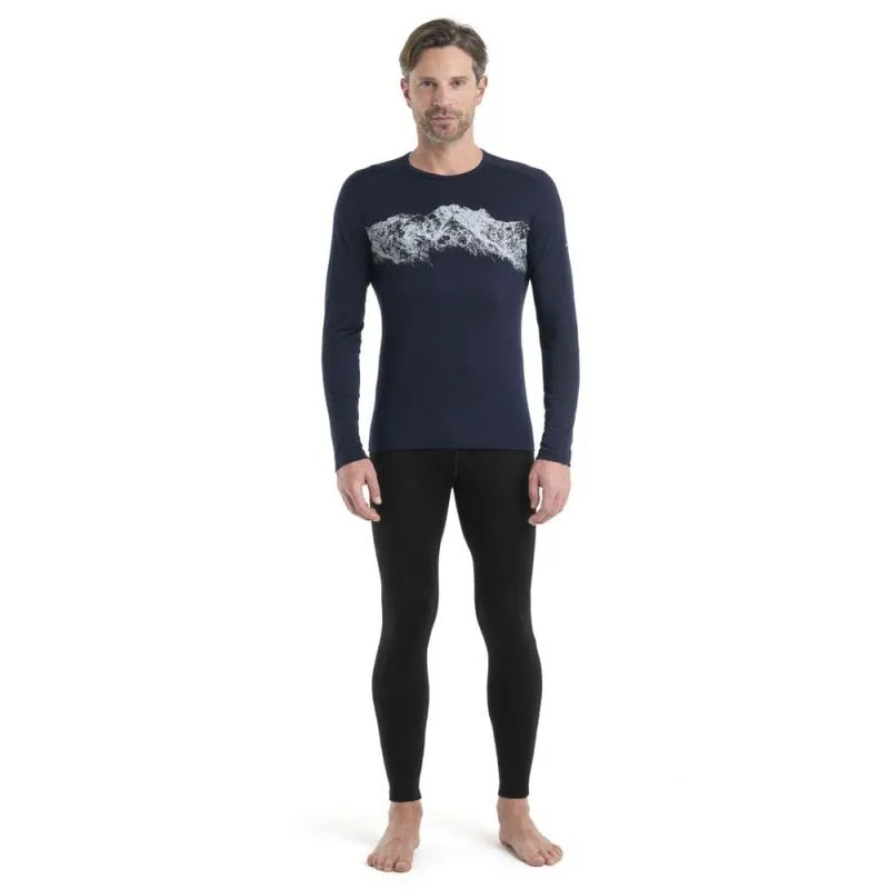 Ropa interior técnica de hombre Icebreaker Merino 200 Oasis LS Crewe (Midnight Navy)