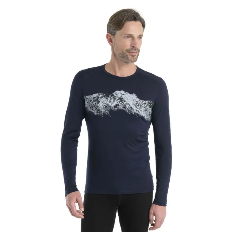 Ropa interior técnica de hombre Icebreaker Merino 200 Oasis LS Crewe (Midnight Navy)