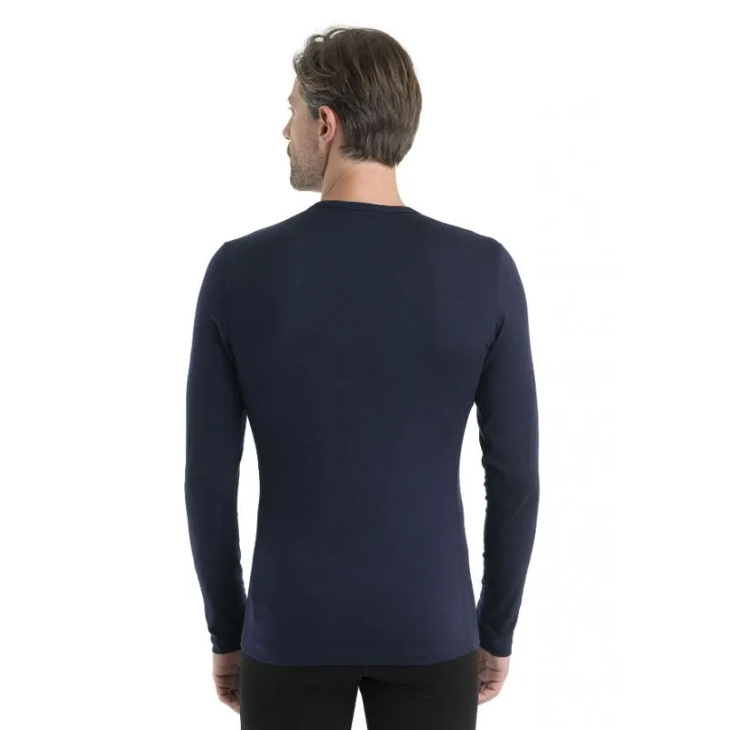 Ropa interior técnica de hombre Icebreaker Merino 200 Oasis LS Crewe (Midnight Navy)