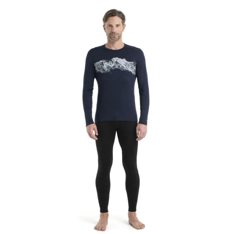 Ropa interior técnica de hombre Icebreaker Merino 200 Oasis LS Crewe (Midnight Navy)