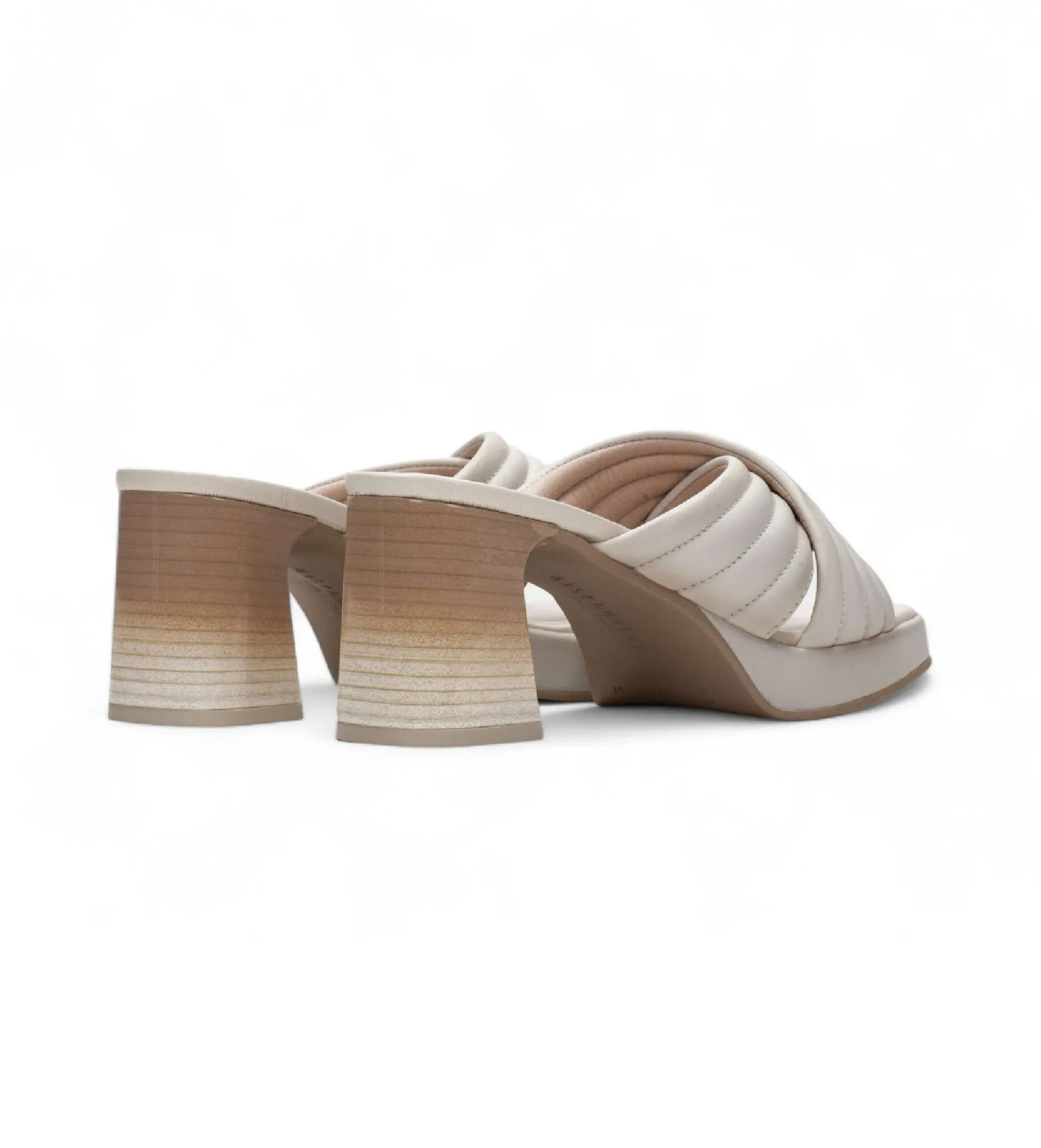 Sandalias de piel Soho blanco -Altura tacón 7cm-