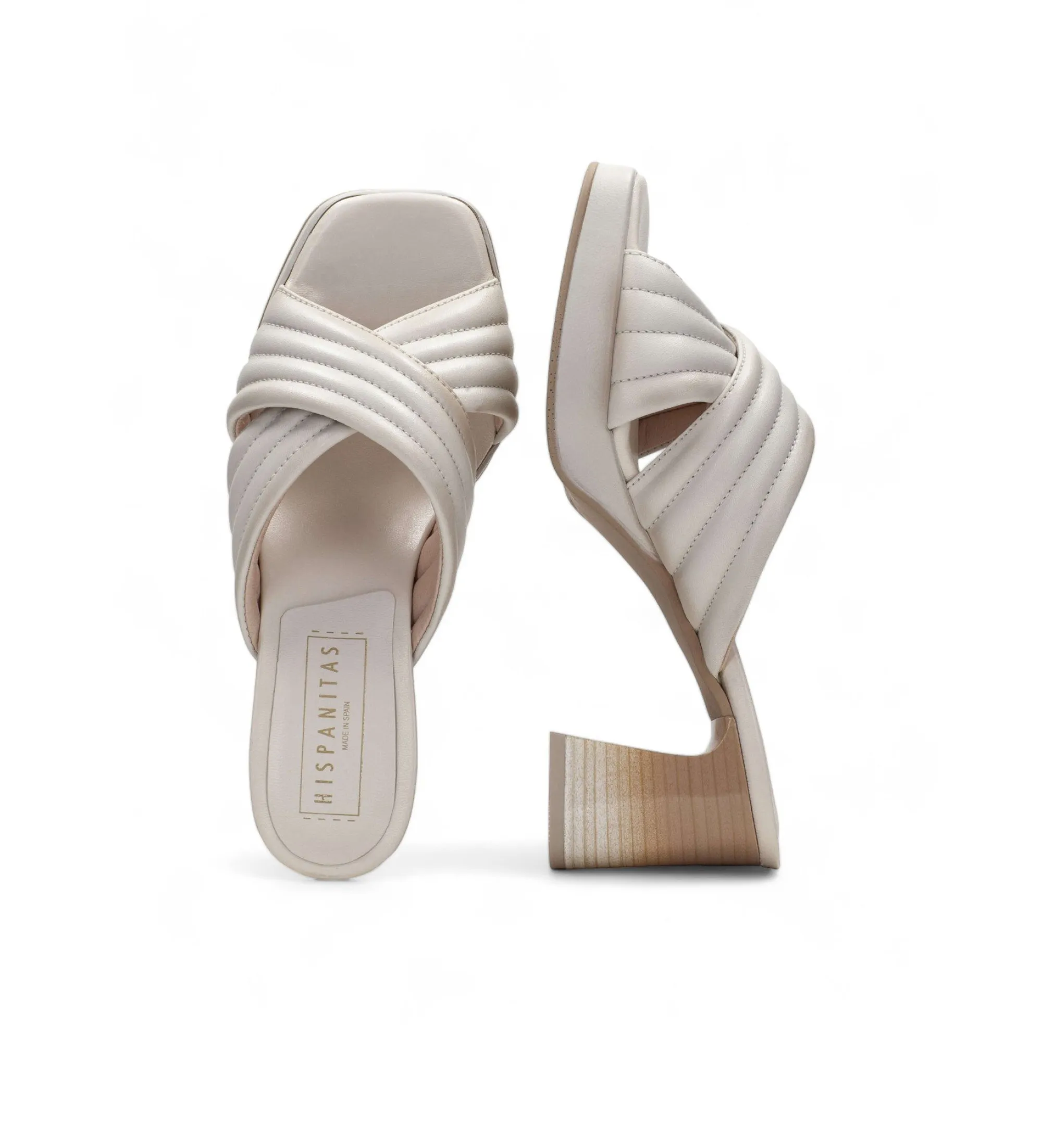 Sandalias de piel Soho blanco -Altura tacón 7cm-